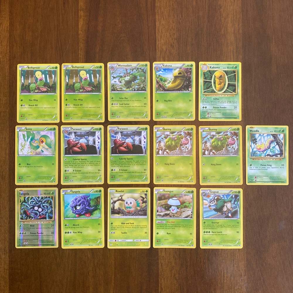 GRASS POKÉMON card bundle!